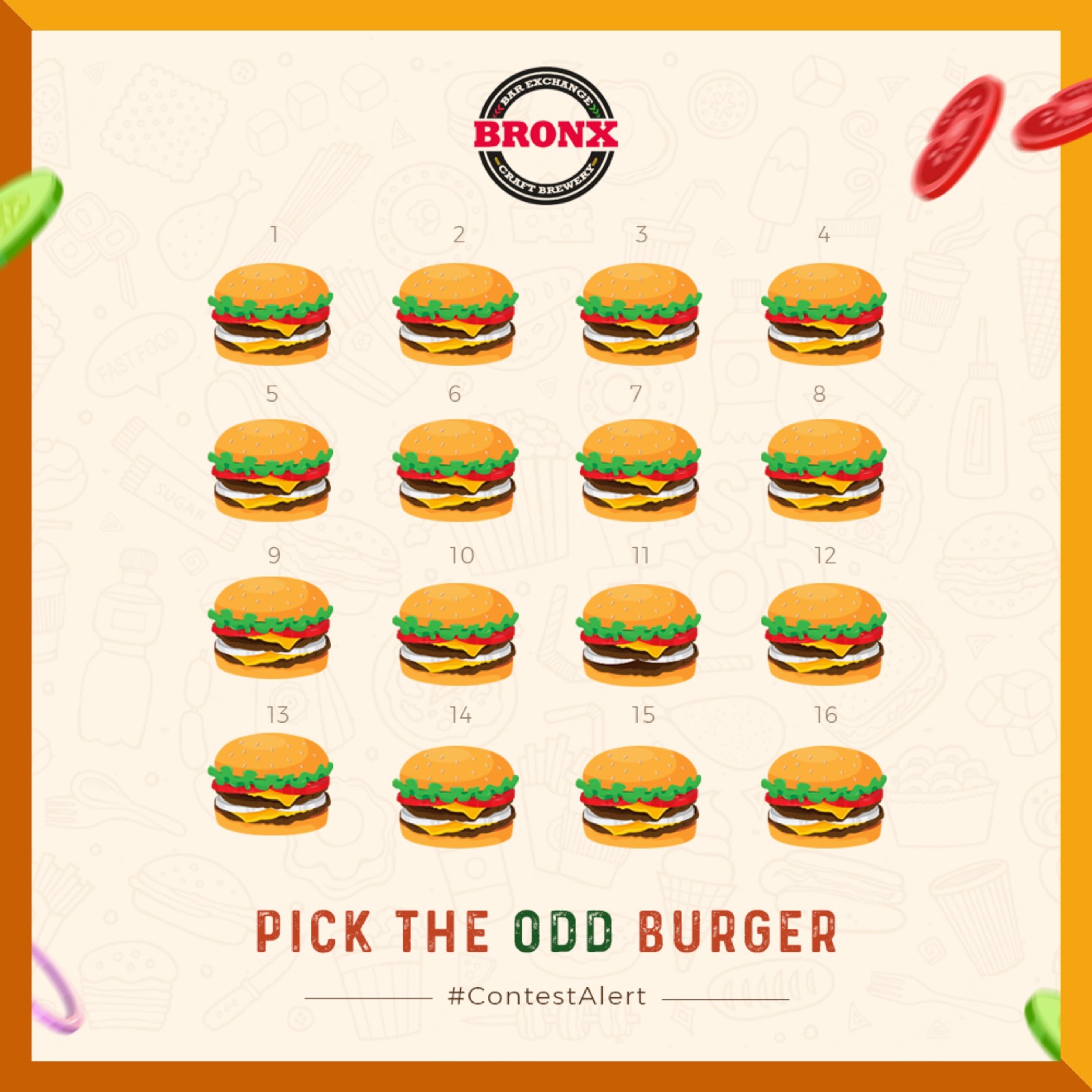 Bronx Brewery — Pick the Odd Burger contest tile.