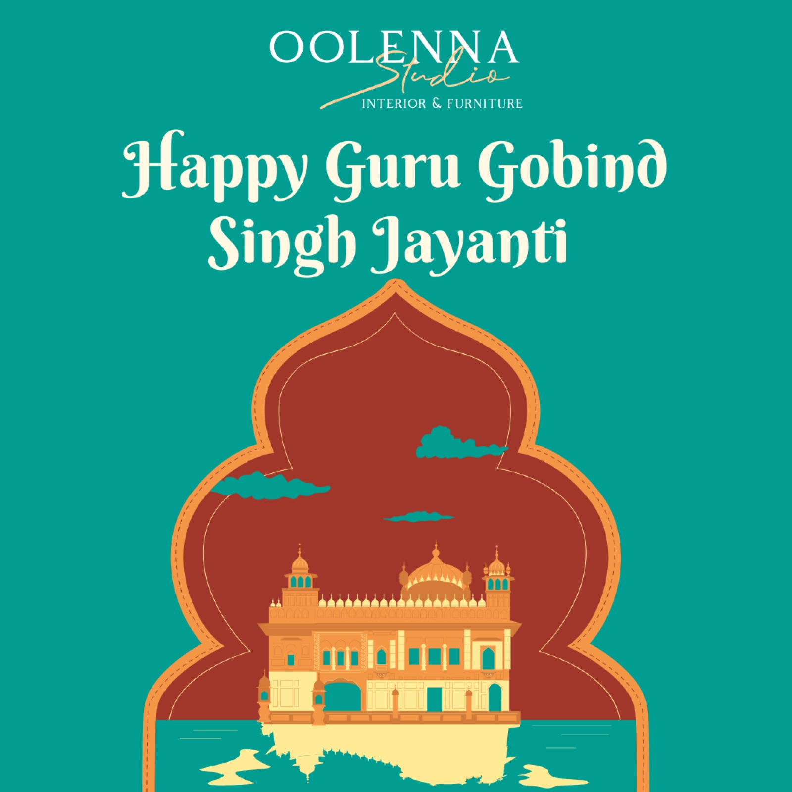 Oolenna — Guru Gobind Singh Jayanti festive social tile.