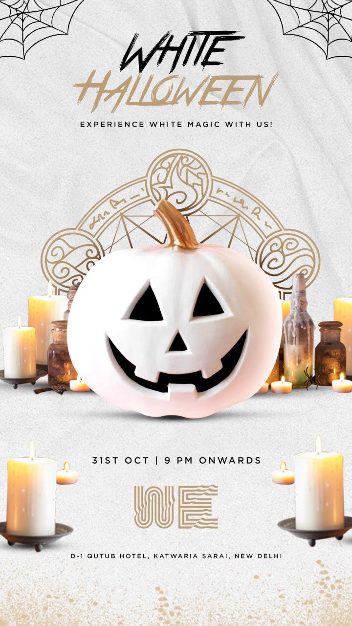 WE Qutub — White Halloween story creative.